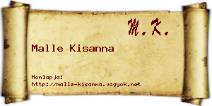 Malle Kisanna névjegykártya